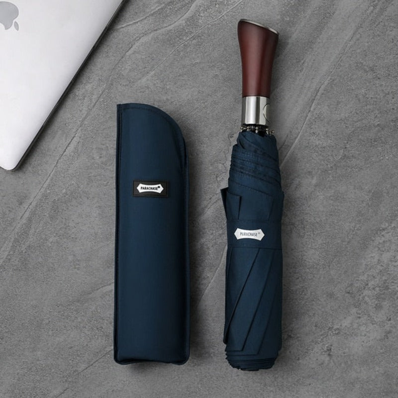 Automatic Umbrella with Wooden Handle, 121cm, Stormproof and Windproof Rain Protection for Women and Men | Sansoti