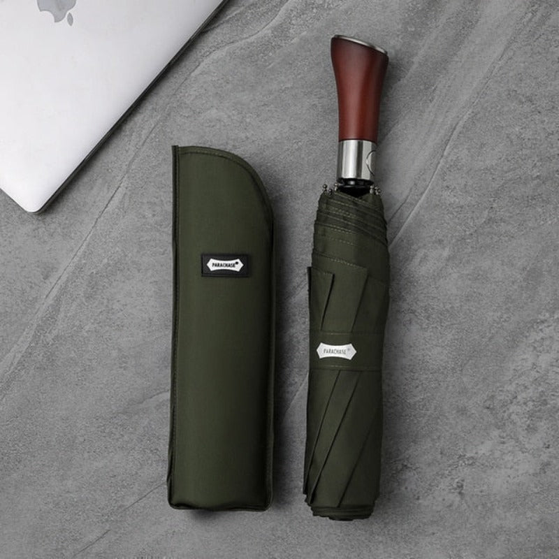 Automatic Umbrella with Wooden Handle, 121cm, Stormproof and Windproof Rain Protection for Women and Men | Sansoti