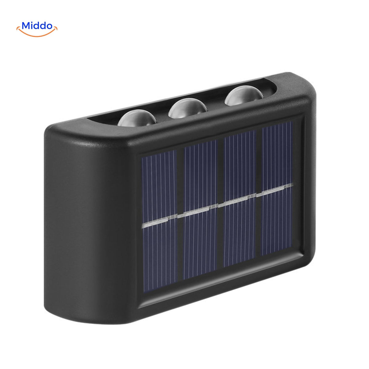 Solar-Wandleuchte mit zwei LEDs, wasserdichte Außenbeleuchtung, Gartenlampe, dekorative, wetterfeste Stimmungsbeleuchtung | Sansoti