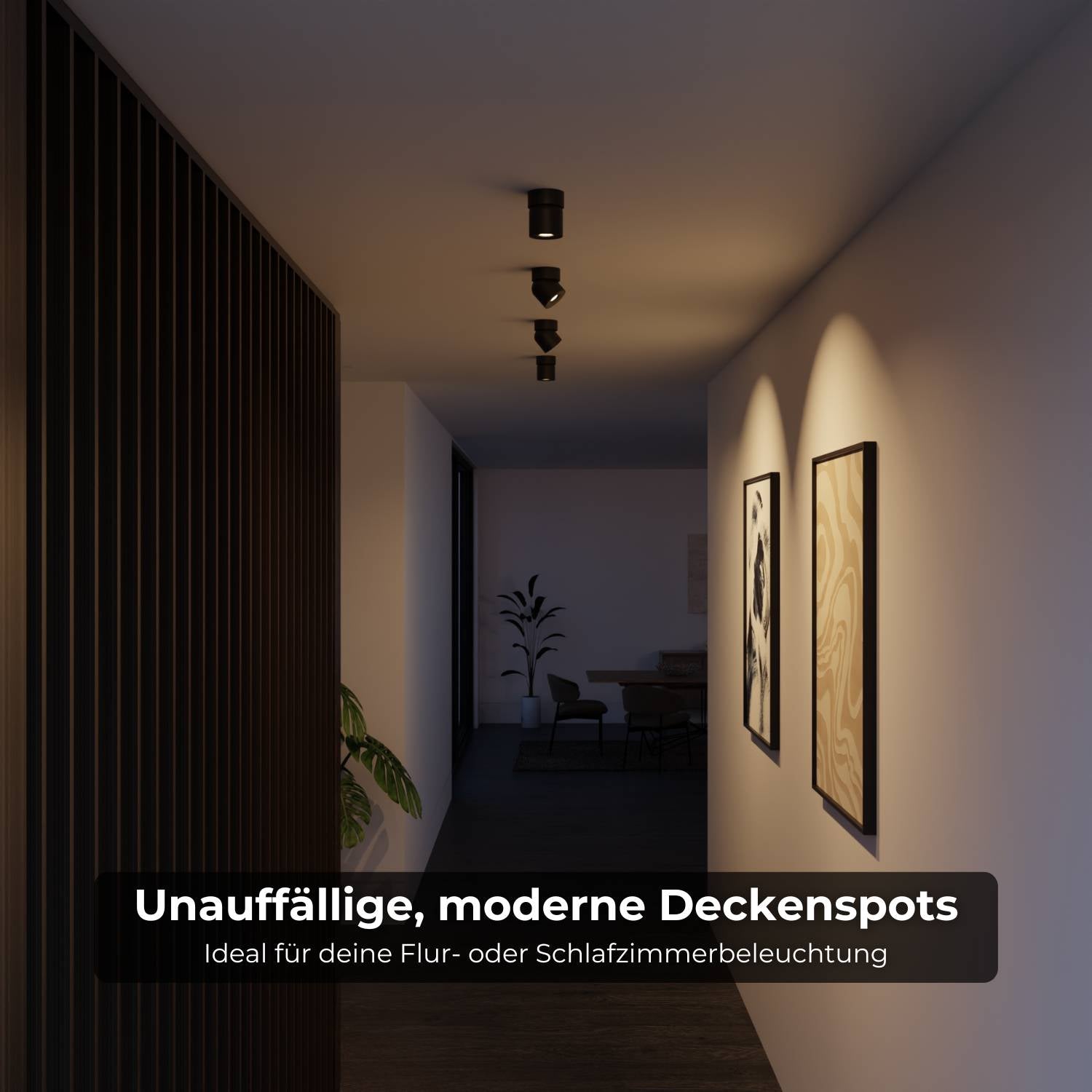Verstelbare plafondlamp met draaibare lichtkop en warm 2700k licht | Sansoti