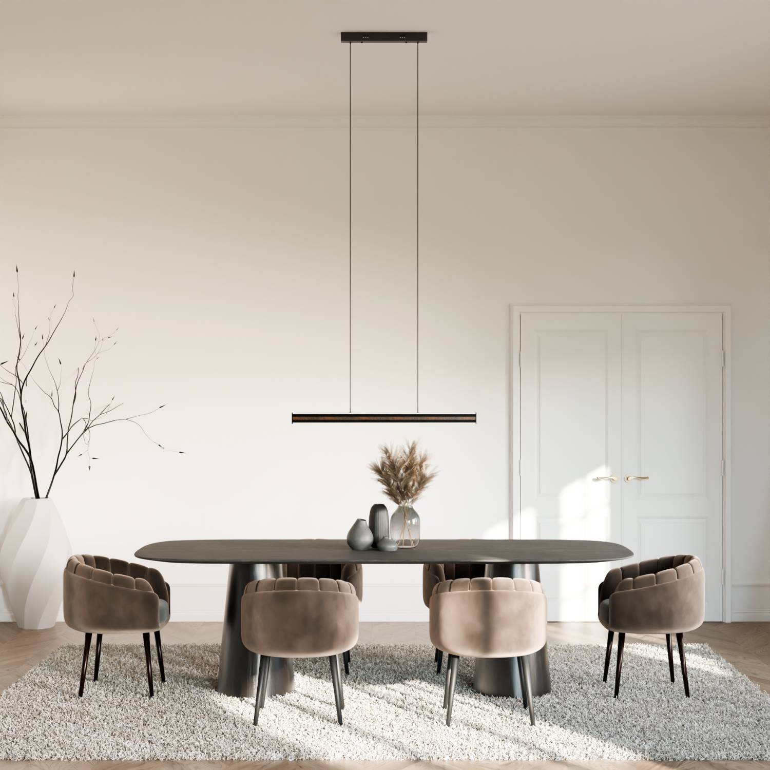 Extra warme design hanglamp 2200K met indirecte verlichting | Sansoti