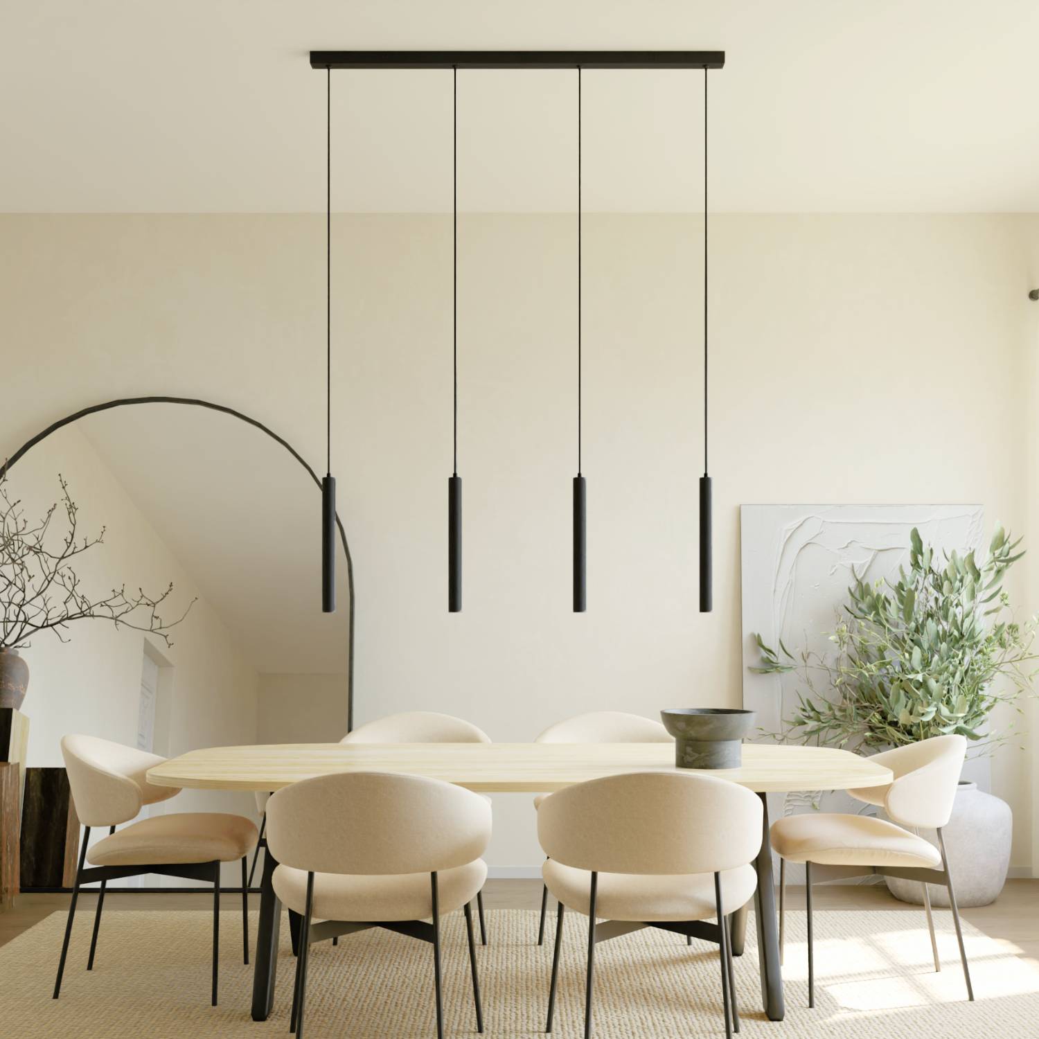 Moderne design hanglamp met verstelbare lichtkoppen | Sansoti