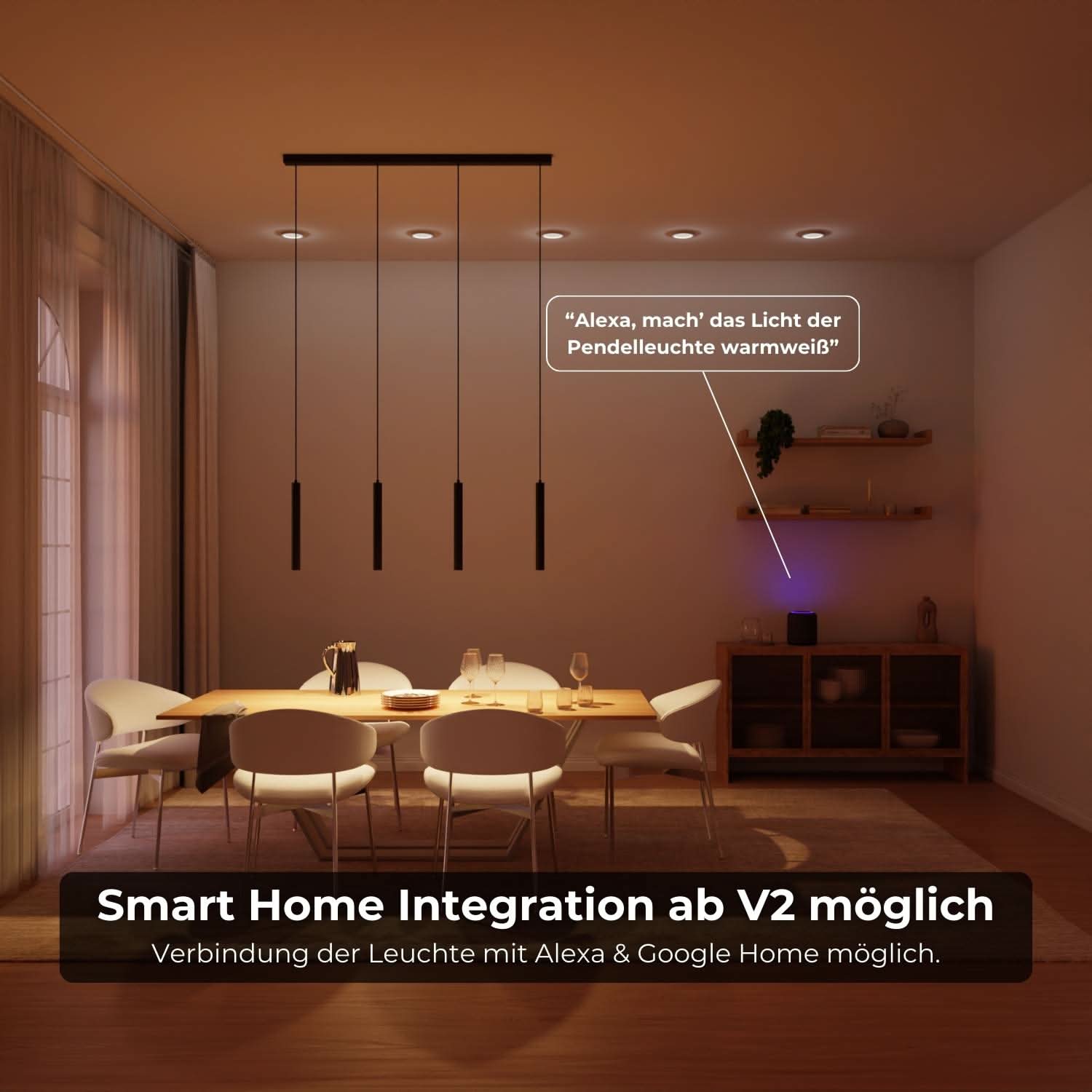 Moderne design hanglamp met verstelbare lichtkoppen | Sansoti