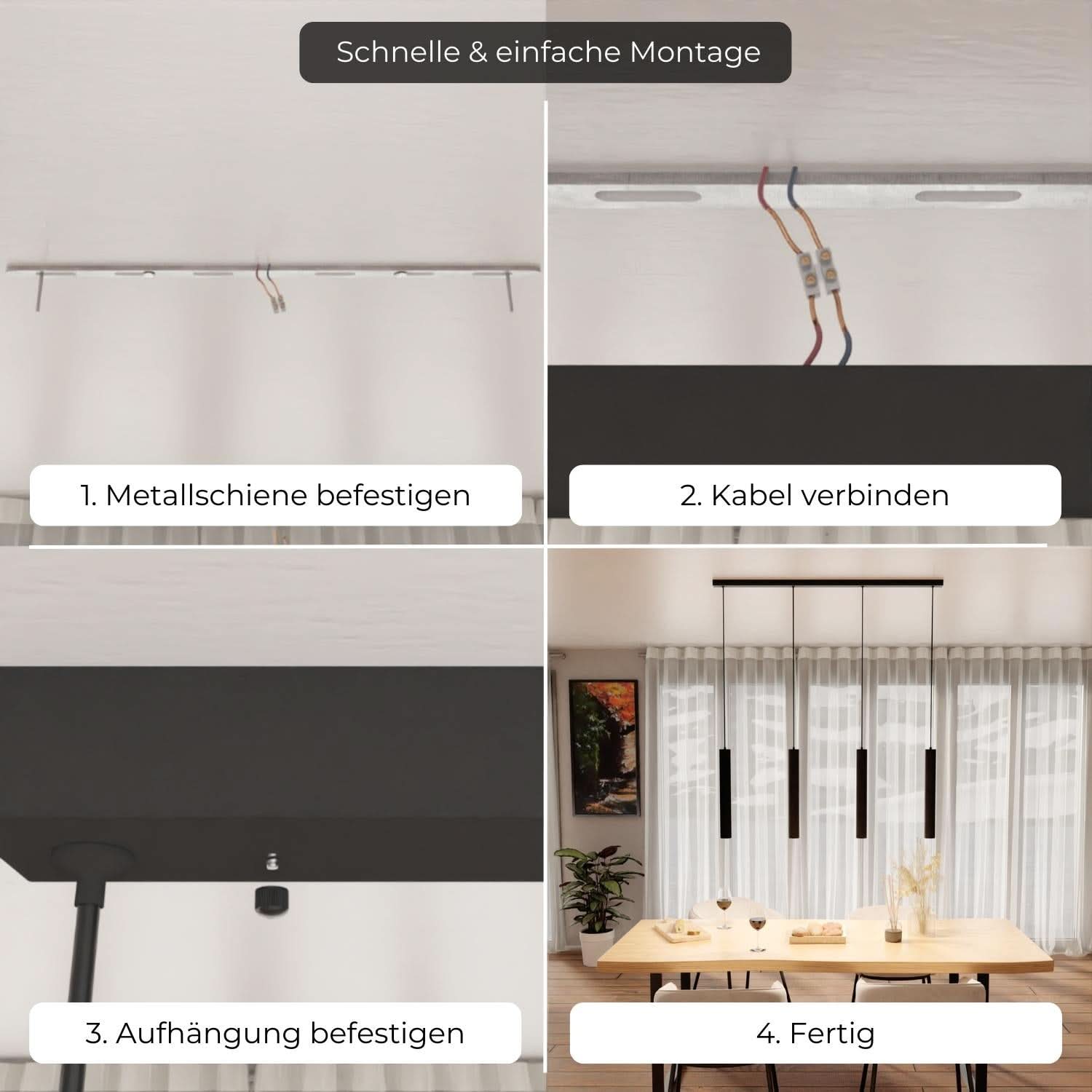 Moderne design hanglamp met verstelbare lichtkoppen | Sansoti