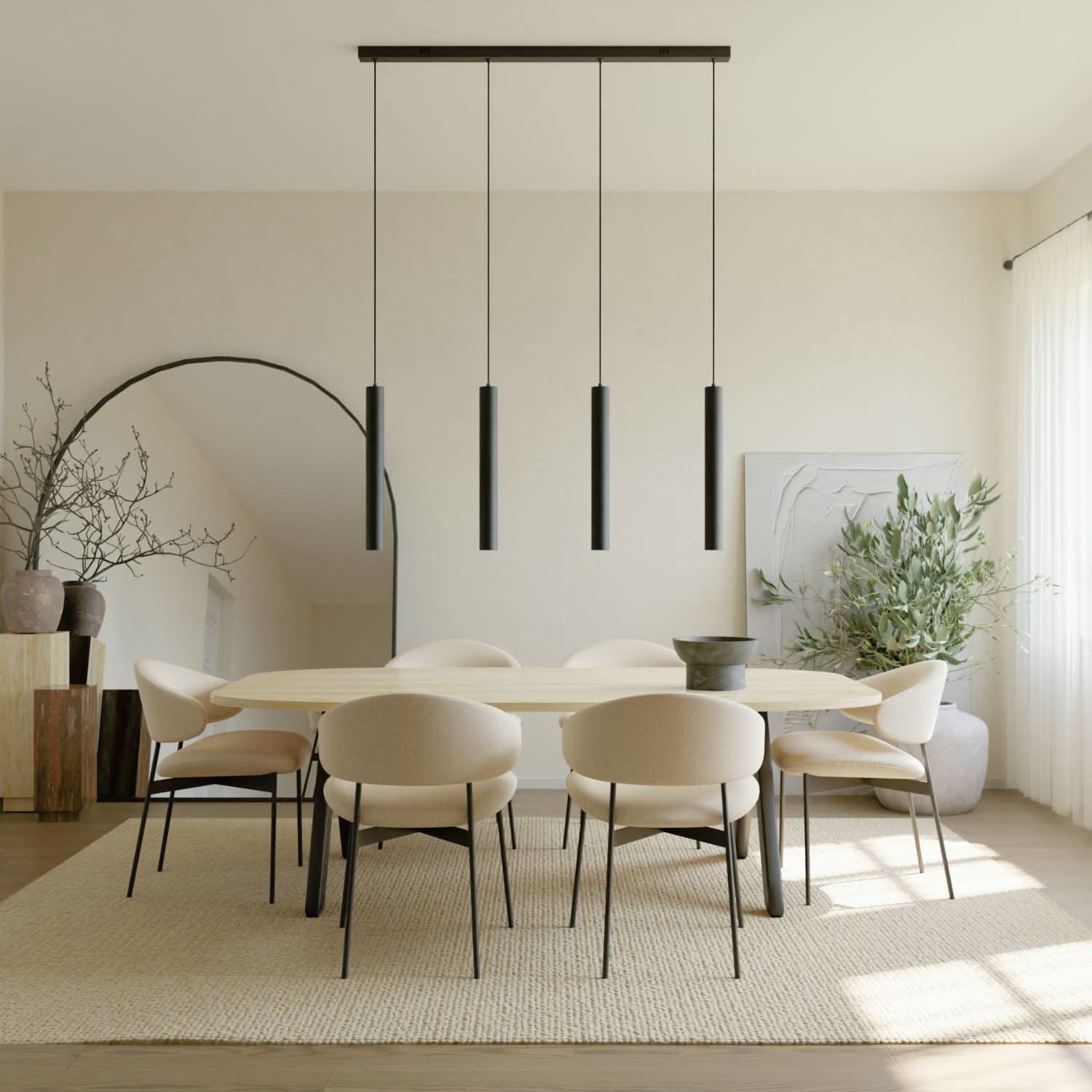 Moderne design hanglamp met verstelbare lichtkoppen | Sansoti