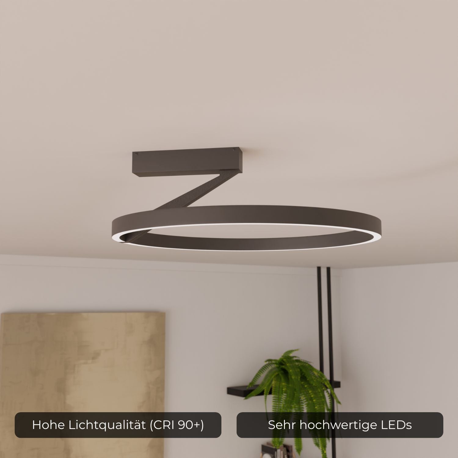 Plafonnier avec éclairage haut et bas et lumière chaude 2700K – Noira