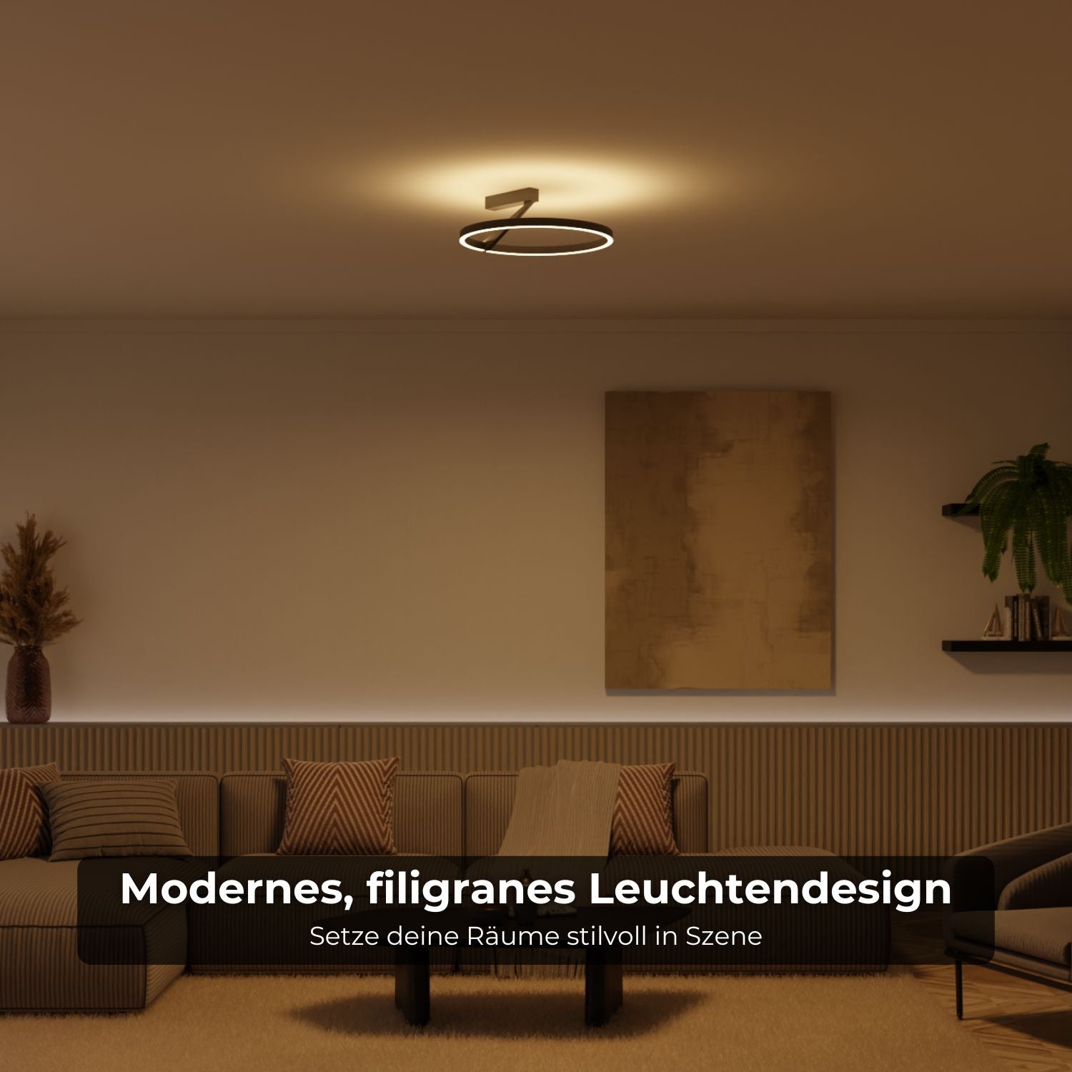 Plafonnier avec éclairage haut et bas et lumière chaude 2700K – Noira