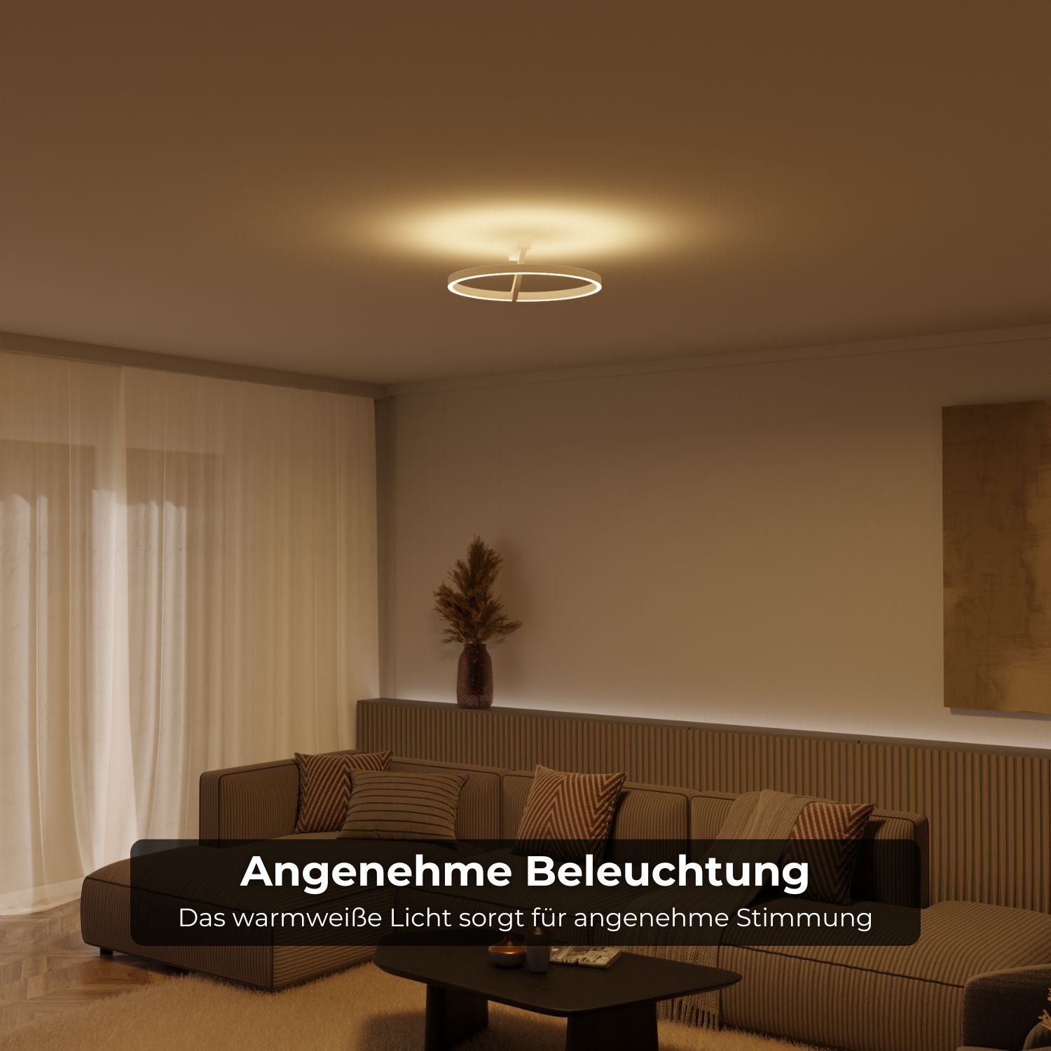 Plafonnier avec éclairage haut et bas et lumière chaude 2700K – Noira