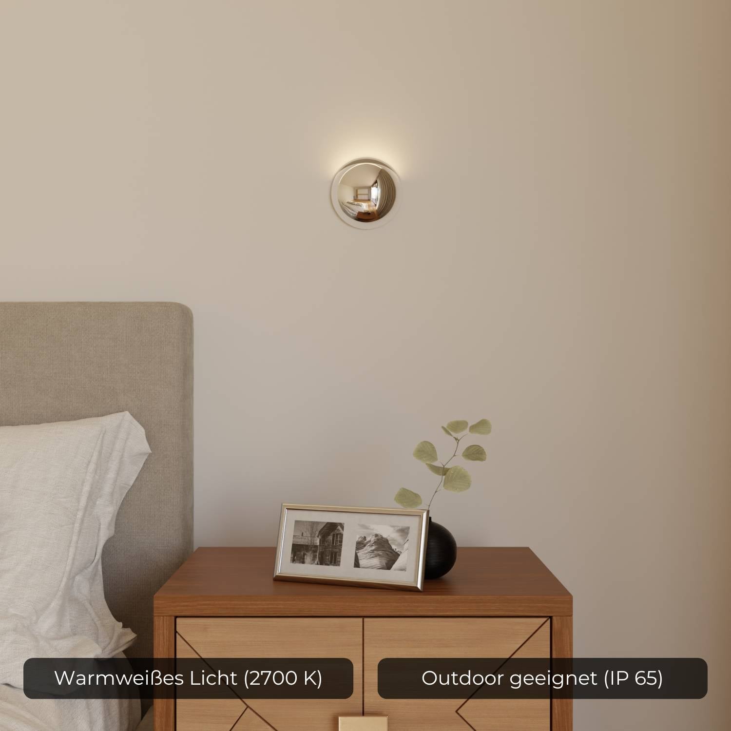 Applique murale moderne avec lumière indirecte et protection IP65 pour intérieur et extérieur | Restfield