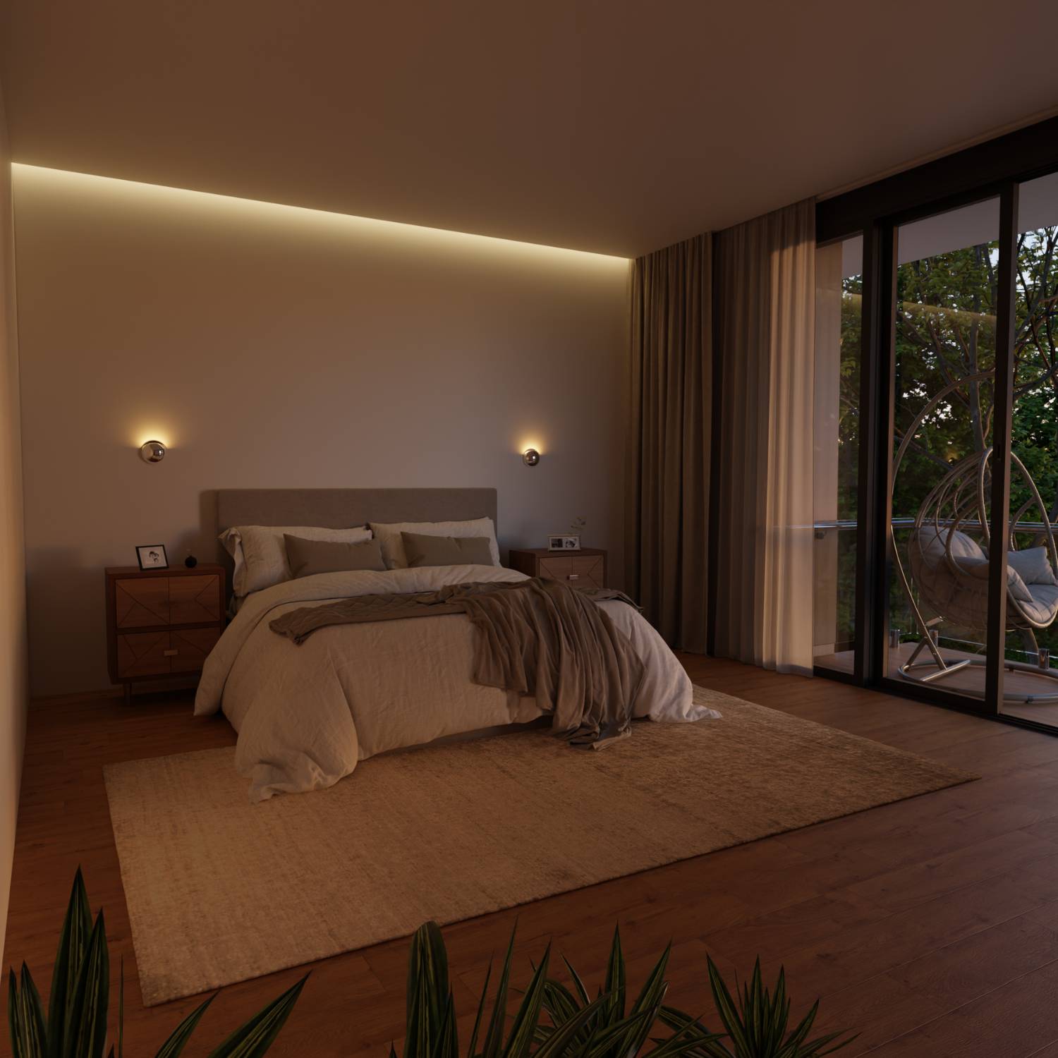 Applique murale moderne avec lumière indirecte et protection IP65 pour intérieur et extérieur | Restfield