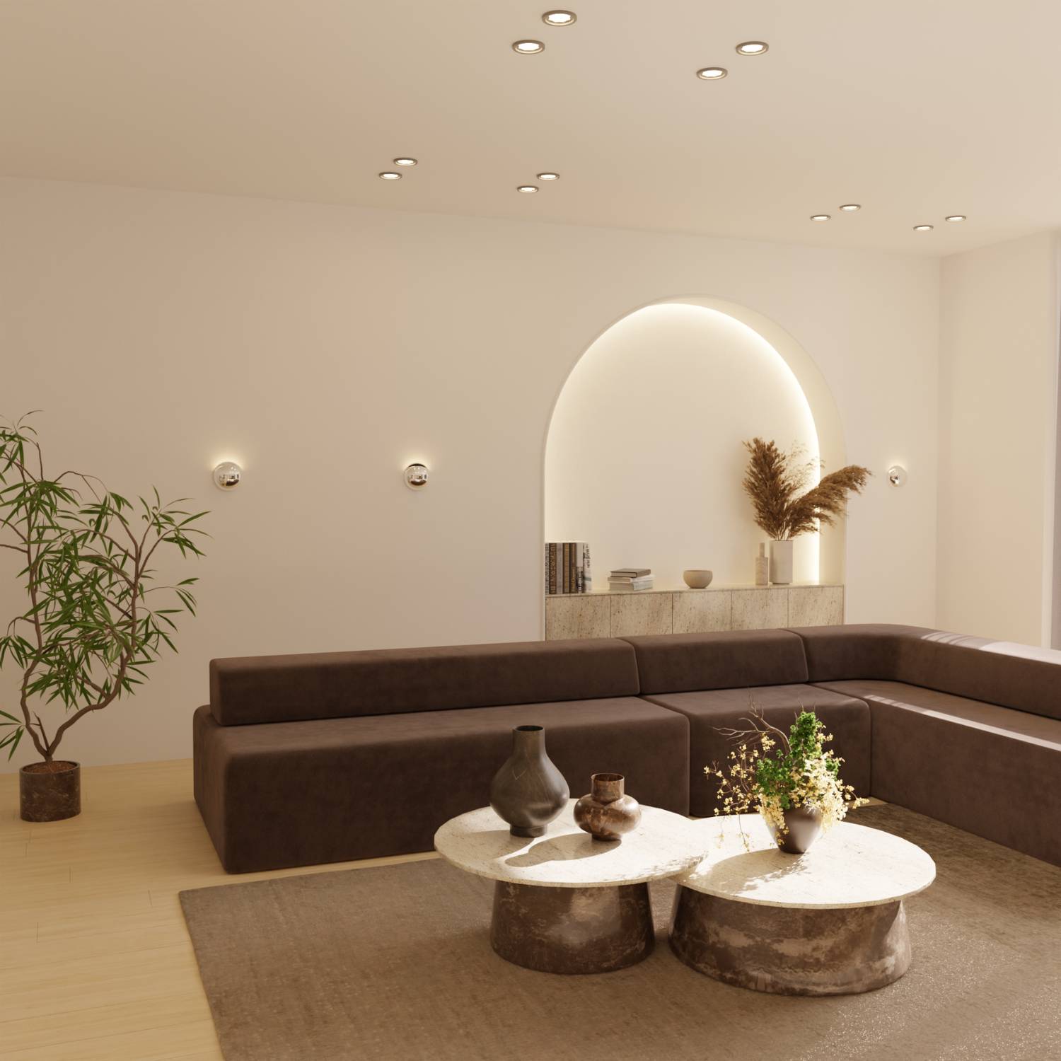 Applique murale moderne avec lumière indirecte et protection IP65 pour intérieur et extérieur | Restfield
