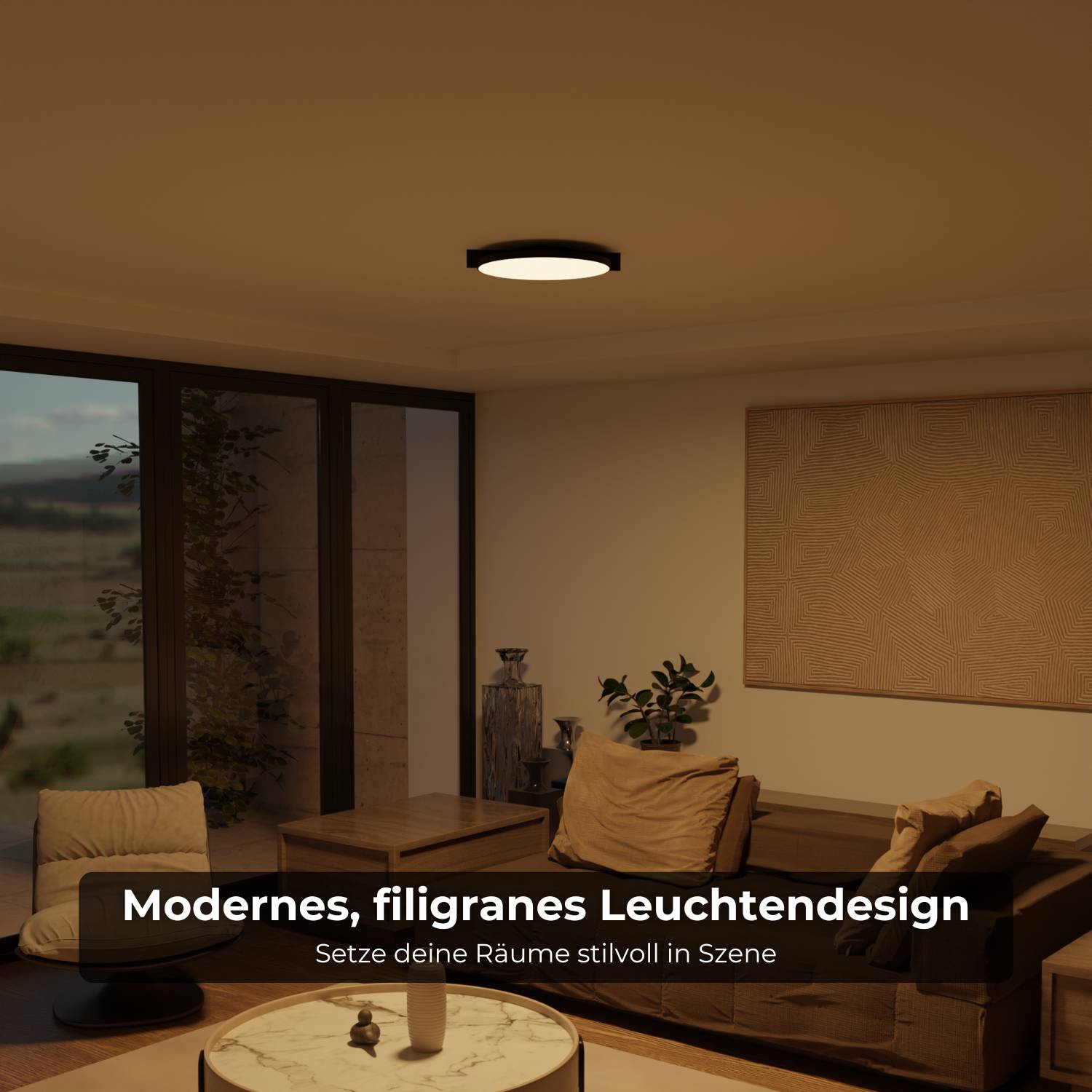 Plafonnier avec lumière chaude 2700K pour une ambiance calme et uniforme | Restfield