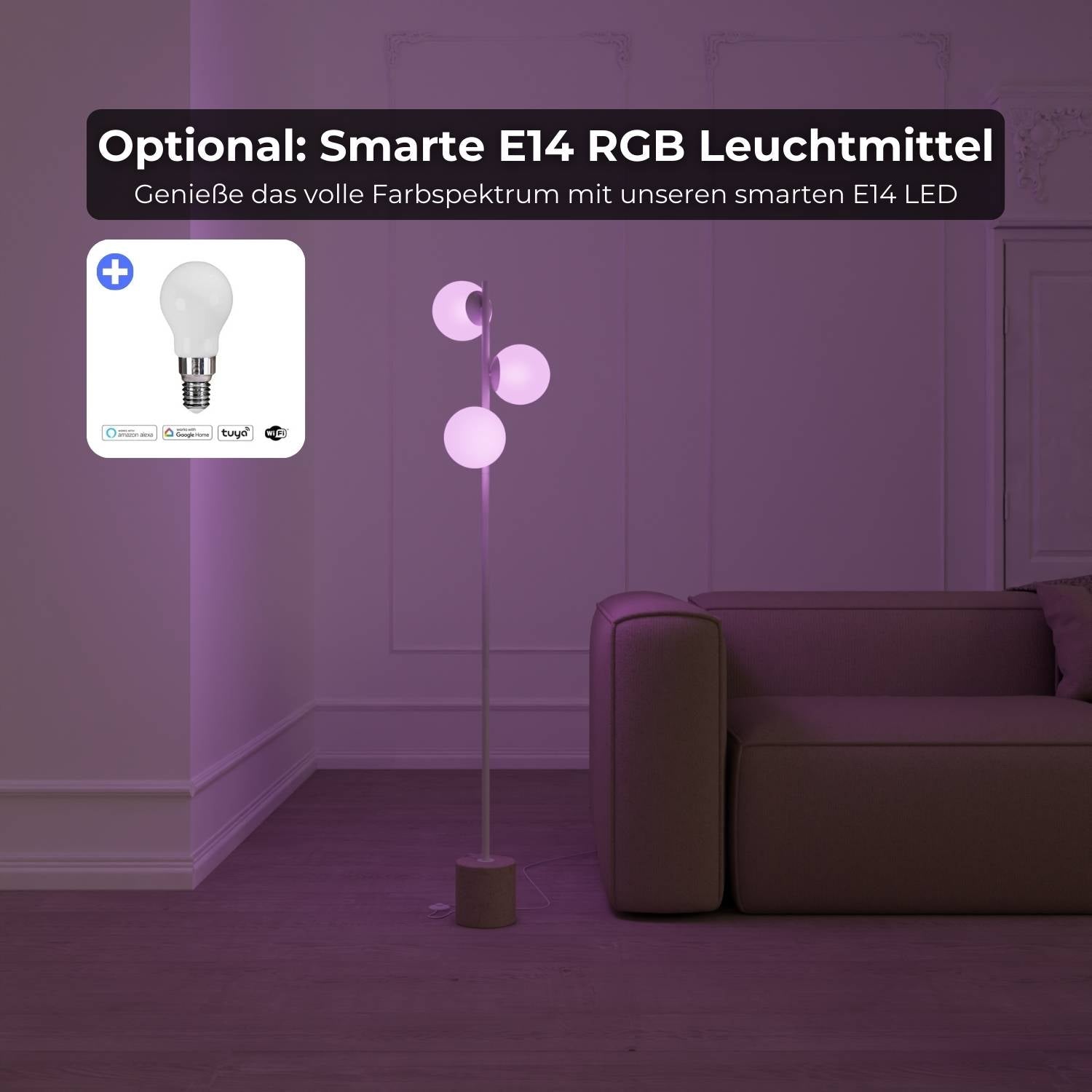 Lampadaire design de luxe avec pied en travertin et lumière chaude diffuse – Avera