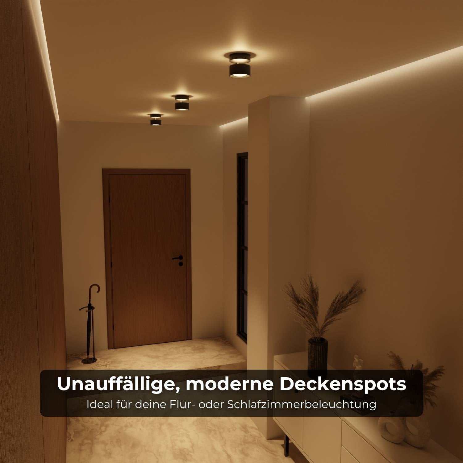 Moderne cilindervormige plafondlamp met up & downlight – Arvona