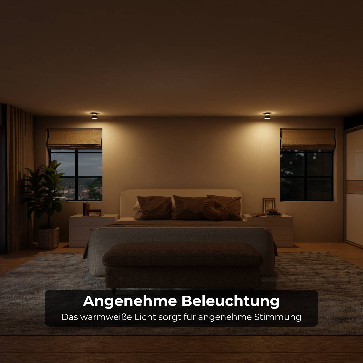 Moderne cilindervormige plafondlamp met up & downlight – Arvona