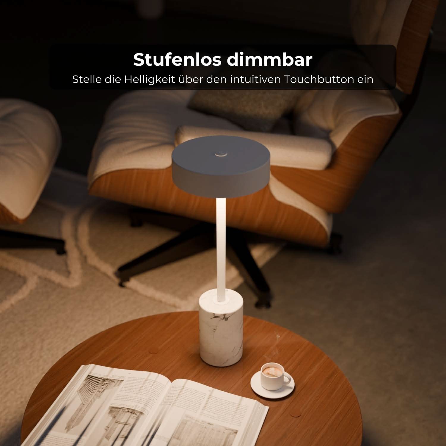 Lampadaire sans fil à batterie pour jardin & terrasse avec lumière chaude – Uranos