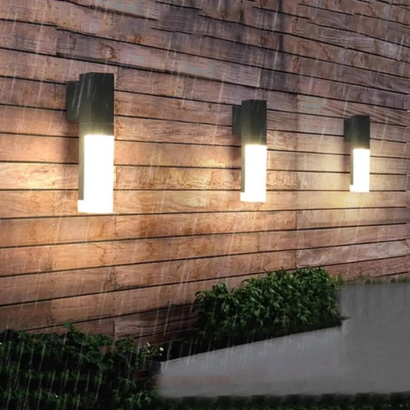 Außenwandleuchte Schwarz Aluminium LED Bewegungssensor IP65 10W Warmweiß Modern | Restfield