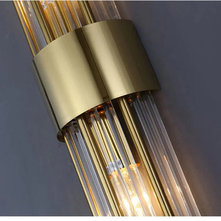 Kristallen LED Wandlamp Goud Zwart 35-56cm Luxe Wandverlichting Sfeerlicht voor Hal Slaapkamer Woonkamer | Sansoti