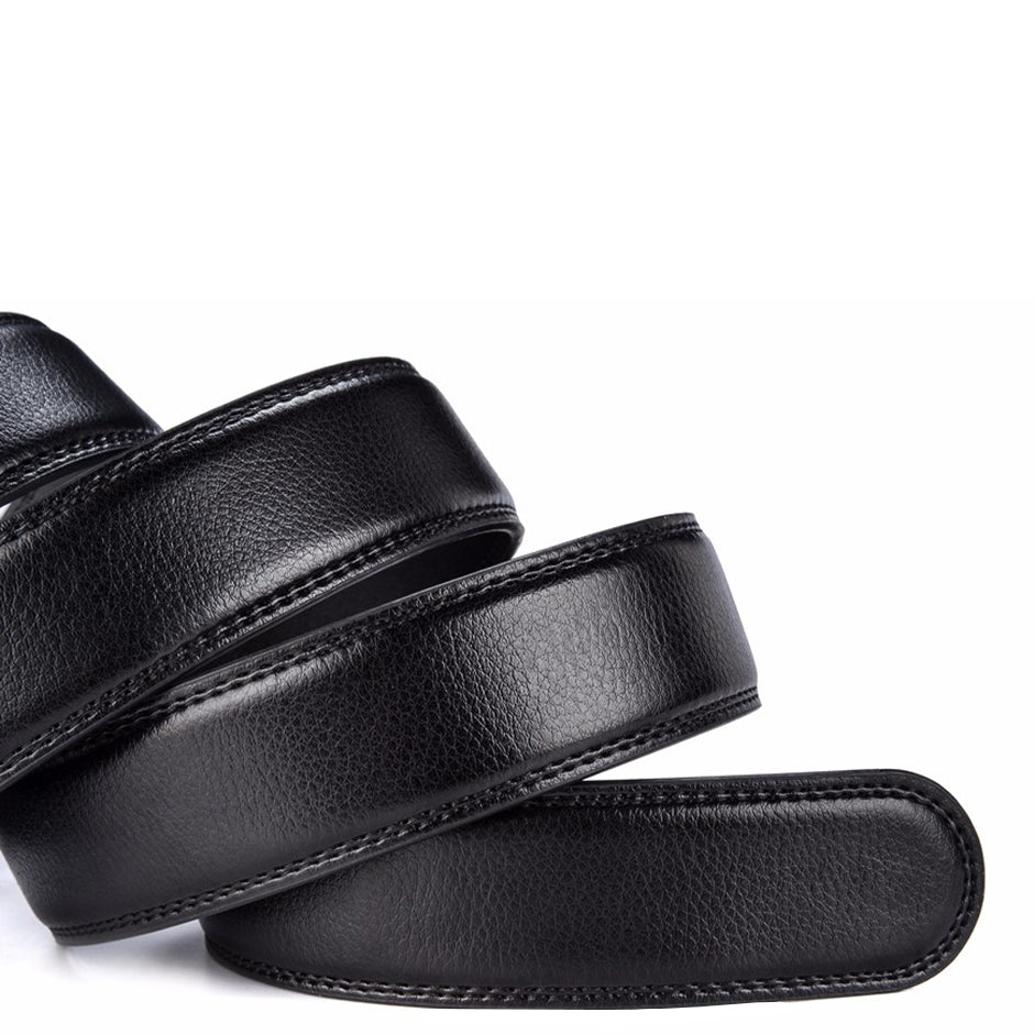 Lederen Riem Heren Premium Rundleer Zwart Waterbestendig Krasvrij Duurzaam Casual Stijl Accessoire Broeksluiting | Sansoti