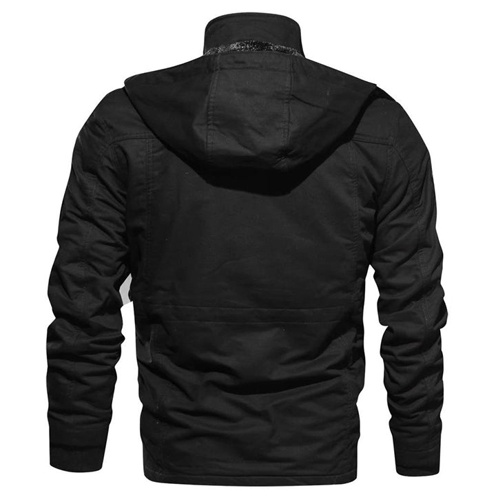 Veste d’hiver en coton pour homme avec capuche amovible, matelassée et imperméable, pour les activités en plein air | Sansoti