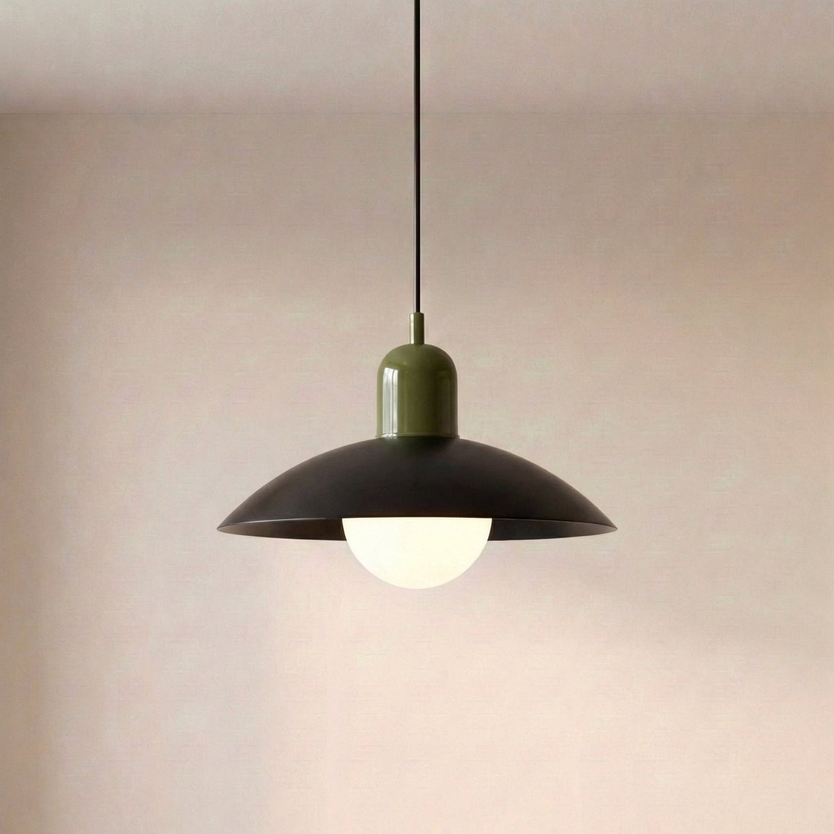 Dwukolorowa żelazna lampa wisząca Ø32 cm, ciepłobiała dioda LED do jadalni, kuchennej wyspy i salonu, styl rustykalny, nowoczesna | Sansoti