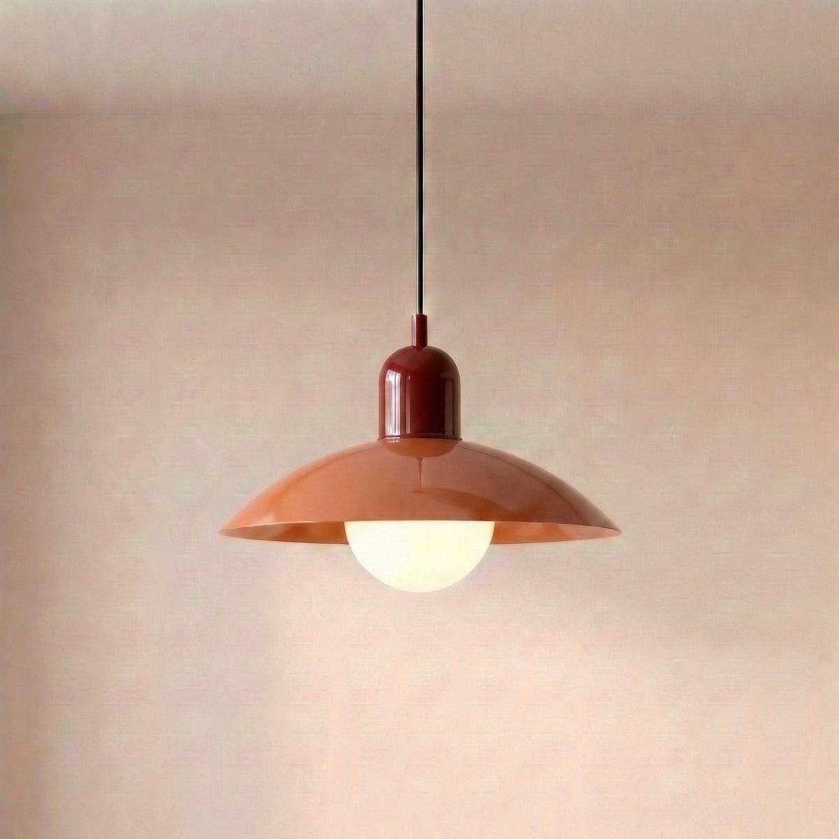 Dwukolorowa żelazna lampa wisząca Ø32 cm, ciepłobiała dioda LED do jadalni, kuchennej wyspy i salonu, styl rustykalny, nowoczesna | Sansoti