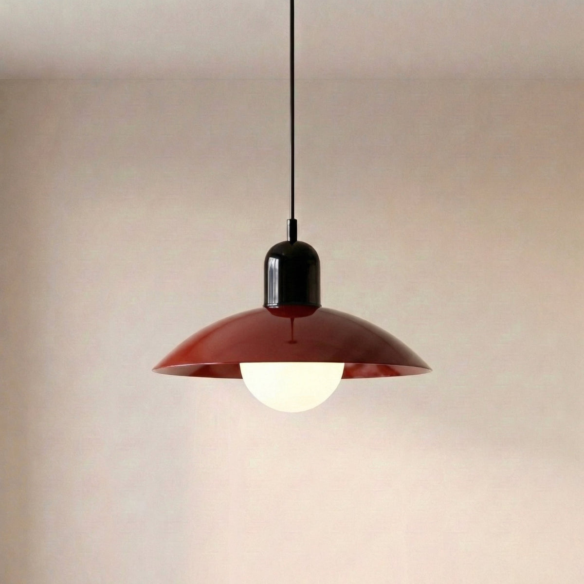 Dwukolorowa żelazna lampa wisząca Ø32 cm, ciepłobiała dioda LED do jadalni, kuchennej wyspy i salonu, styl rustykalny, nowoczesna | Sansoti