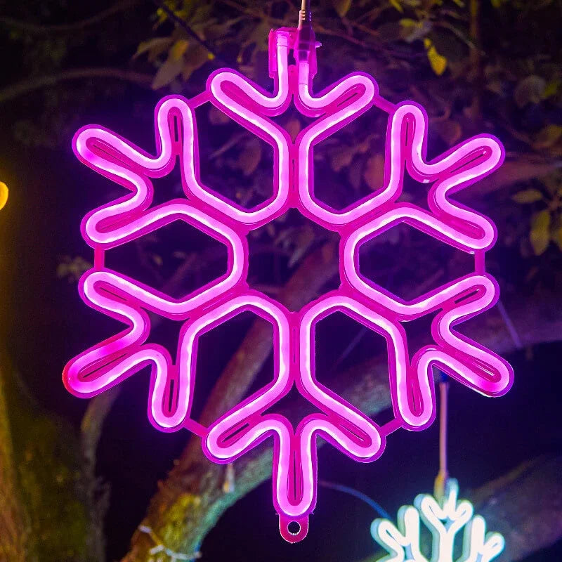 LED-Schneeflocken-Hängeleuchte für den Außenbereich, warmweiß, Weihnachtsbeleuchtung für Balkon, Garten und Terrasse, dekorativ, stimmungsvoll, Winter | Sansoti