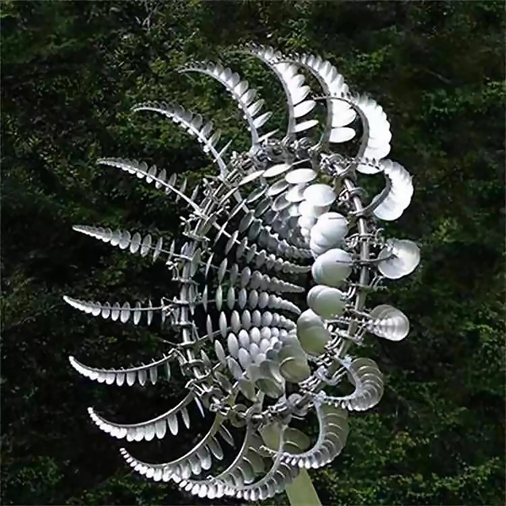 Skulpturales Windspiel aus Metall für Garten und Terrasse mit beruhigender Drehbewegung | Restfield
