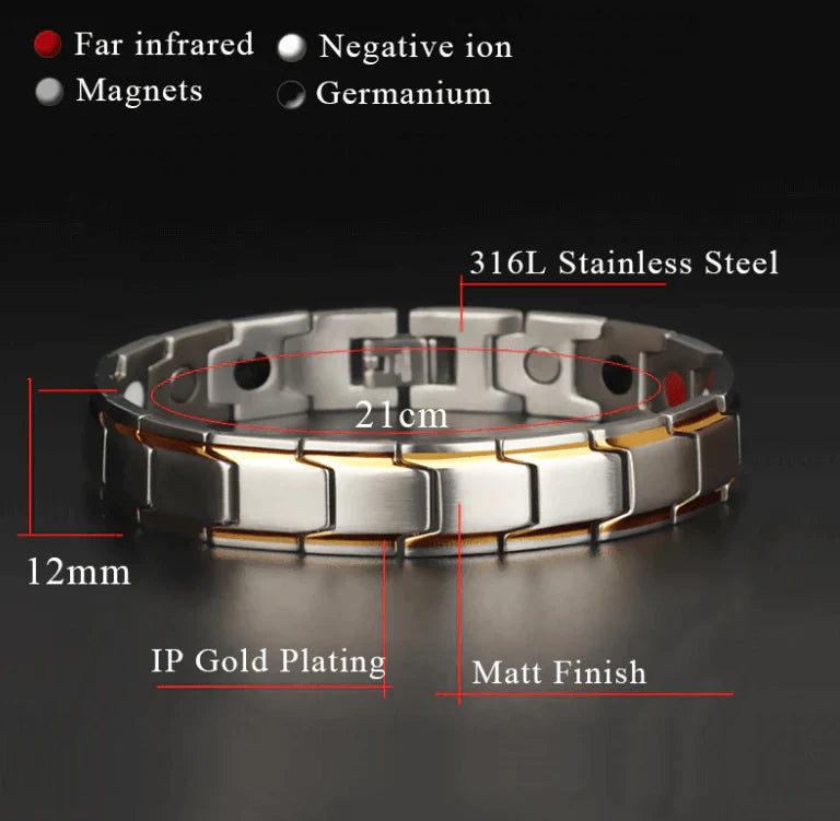 Bracelet magnétique avec hématite et néodyme pour bien-être et équilibre | Sansoti