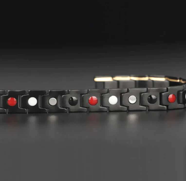 Bracelet magnétique avec hématite et néodyme pour bien-être et équilibre | Sansoti