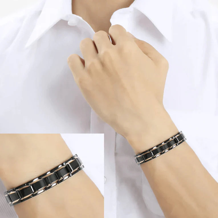 Bracelet magnétique avec hématite et néodyme pour bien-être et équilibre | Sansoti