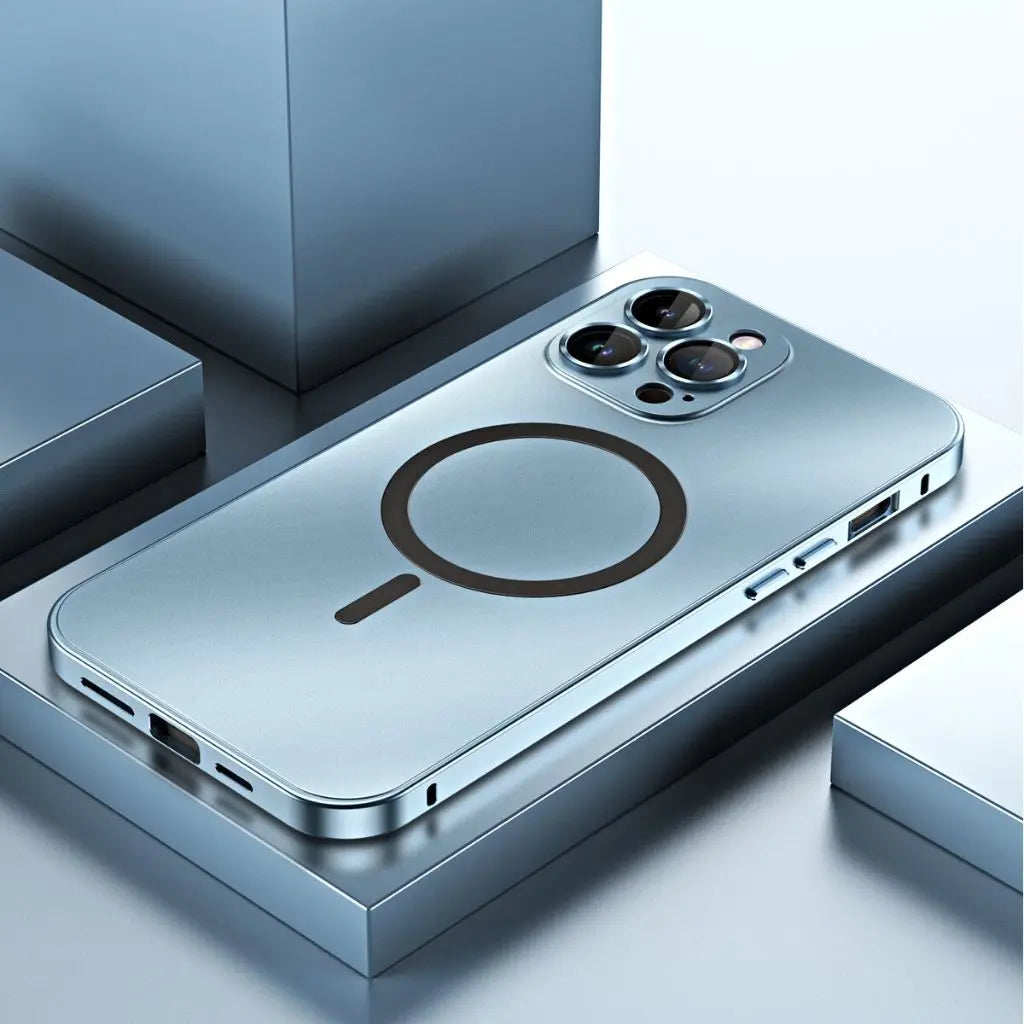 Magnetische Telefoonhoes Metaal iPhone MagSafe Compatibel Stevige Aluminium Beschermhoes Stijlvol Design | Sansoti