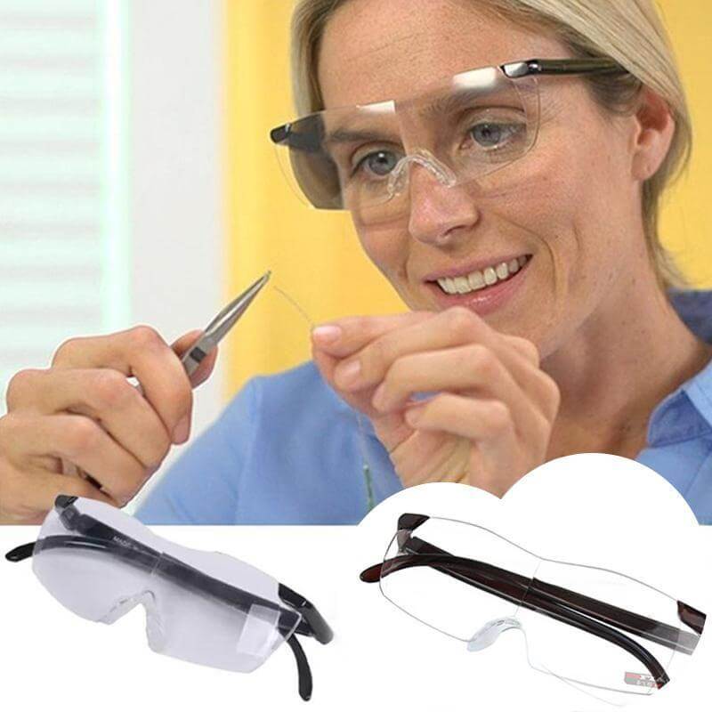 Magnifying Reading Glasses 250% Magnification Hands-Free Loupe Glasses for Fine Work | Sansoti