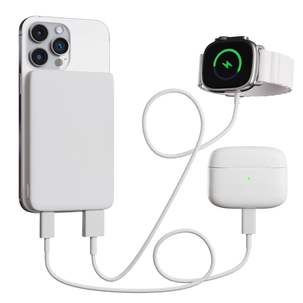 Wireless Magnetic Power Bank, 5000-10000 mAh, iPhone Charging Station, Compact, Fast Charging, On the Go, Travel | Sansoti