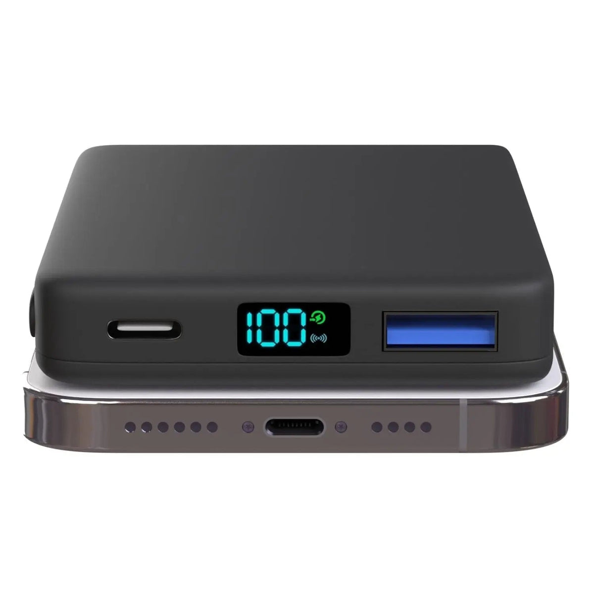 Wireless Magnetic Power Bank, 5000-10000 mAh, iPhone Charging Station, Compact, Fast Charging, On the Go, Travel | Sansoti