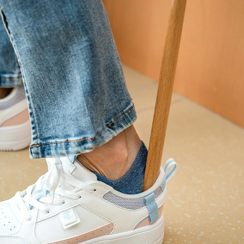 Schoenlepel Lang Ergonomisch Handvat Antislip Metaal Schoenen Aantrekken Rug | Sansoti