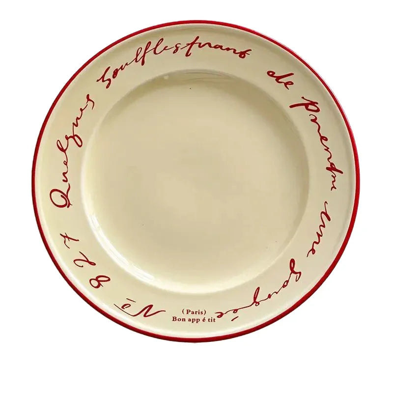 Assiette décorative Pastel Design français Céramique 20,5cm Petit-déjeuner Vaisselle Cadeau | Restfield