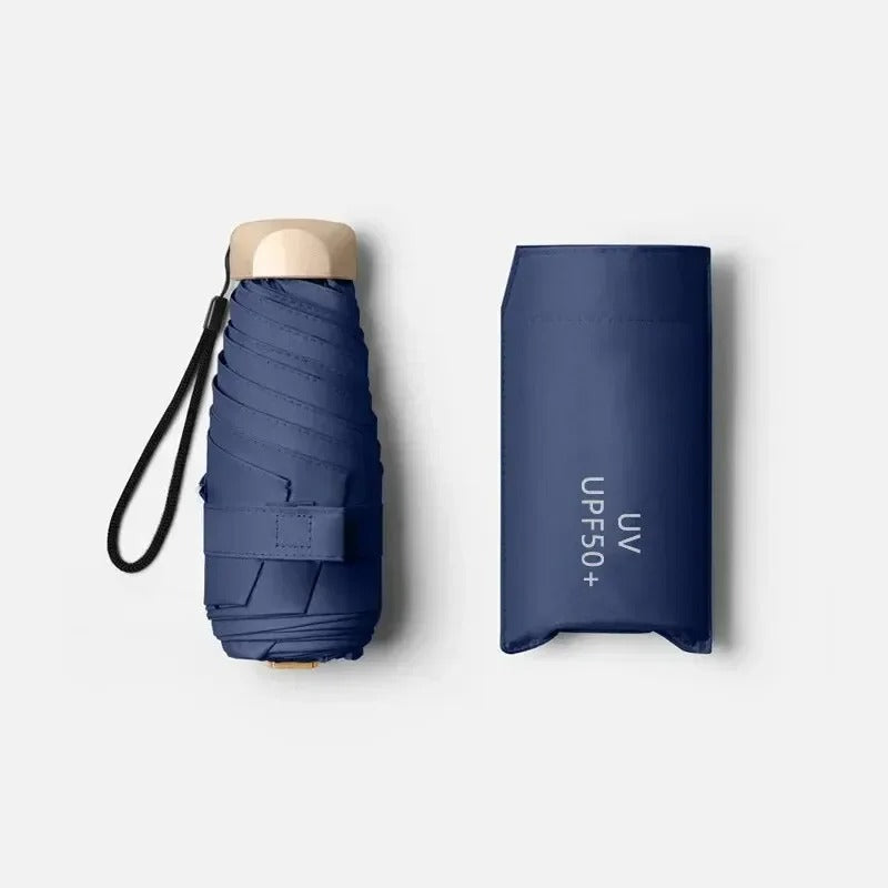 Opvouwbare Mini Paraplu met UV Bescherming Winddicht Compact Regenscherm Zakformaat Reisparaplu Outdoor | Sansoti