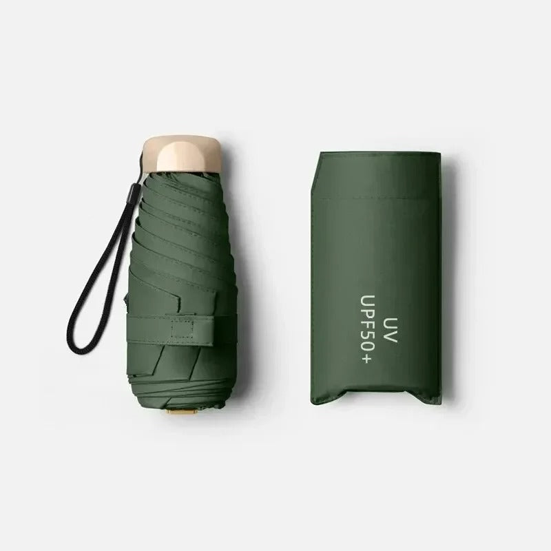 Opvouwbare Mini Paraplu met UV Bescherming Winddicht Compact Regenscherm Zakformaat Reisparaplu Outdoor | Sansoti