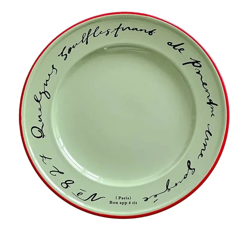Assiette décorative Pastel Design français Céramique 20,5cm Petit-déjeuner Vaisselle Cadeau | Restfield