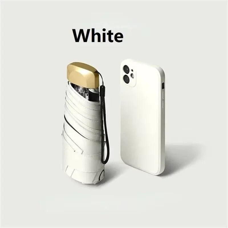 Opvouwbare Mini Paraplu met UV Bescherming Winddicht Compact Regenscherm Zakformaat Reisparaplu Outdoor | Sansoti