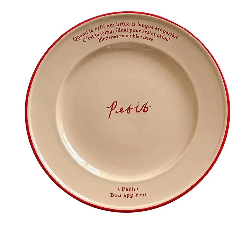 Assiette décorative Pastel Design français Céramique 20,5cm Petit-déjeuner Vaisselle Cadeau | Restfield