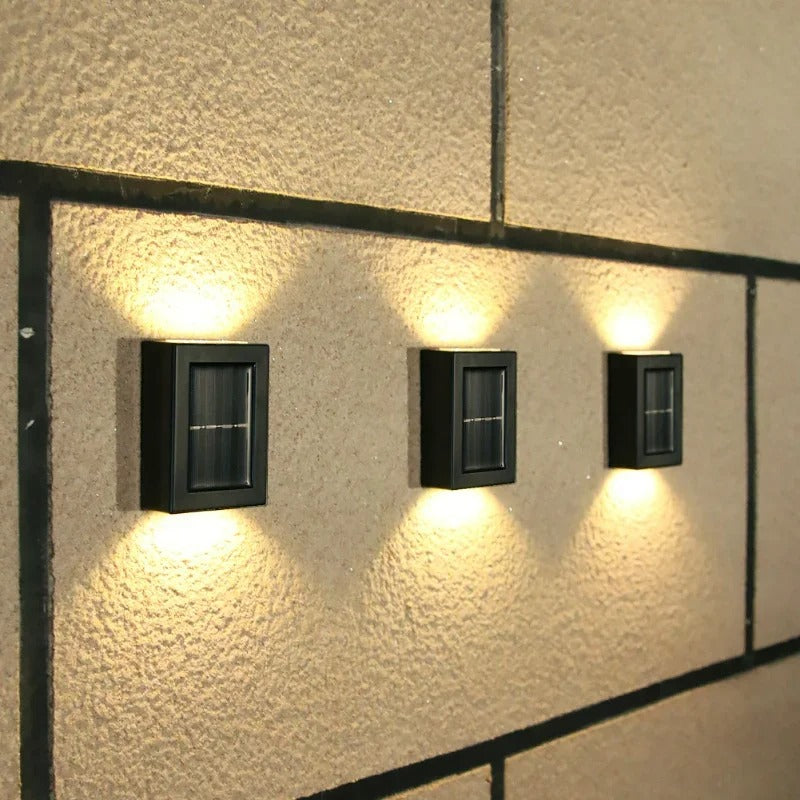 Solar-LED-Außenlampe zur Wandmontage warmweißes Licht wasserdicht IP65 Gartenbeleuchtung Solarenergie Bewegungssensor | Sansoti