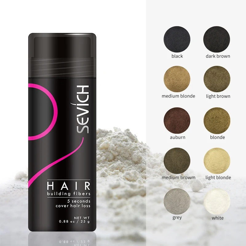 Haarvezel Poeder voor Voller Haar – Kamouflageert Dun Haar en Kale Plekken Direct – Natuurlijk Volume | Sansoti