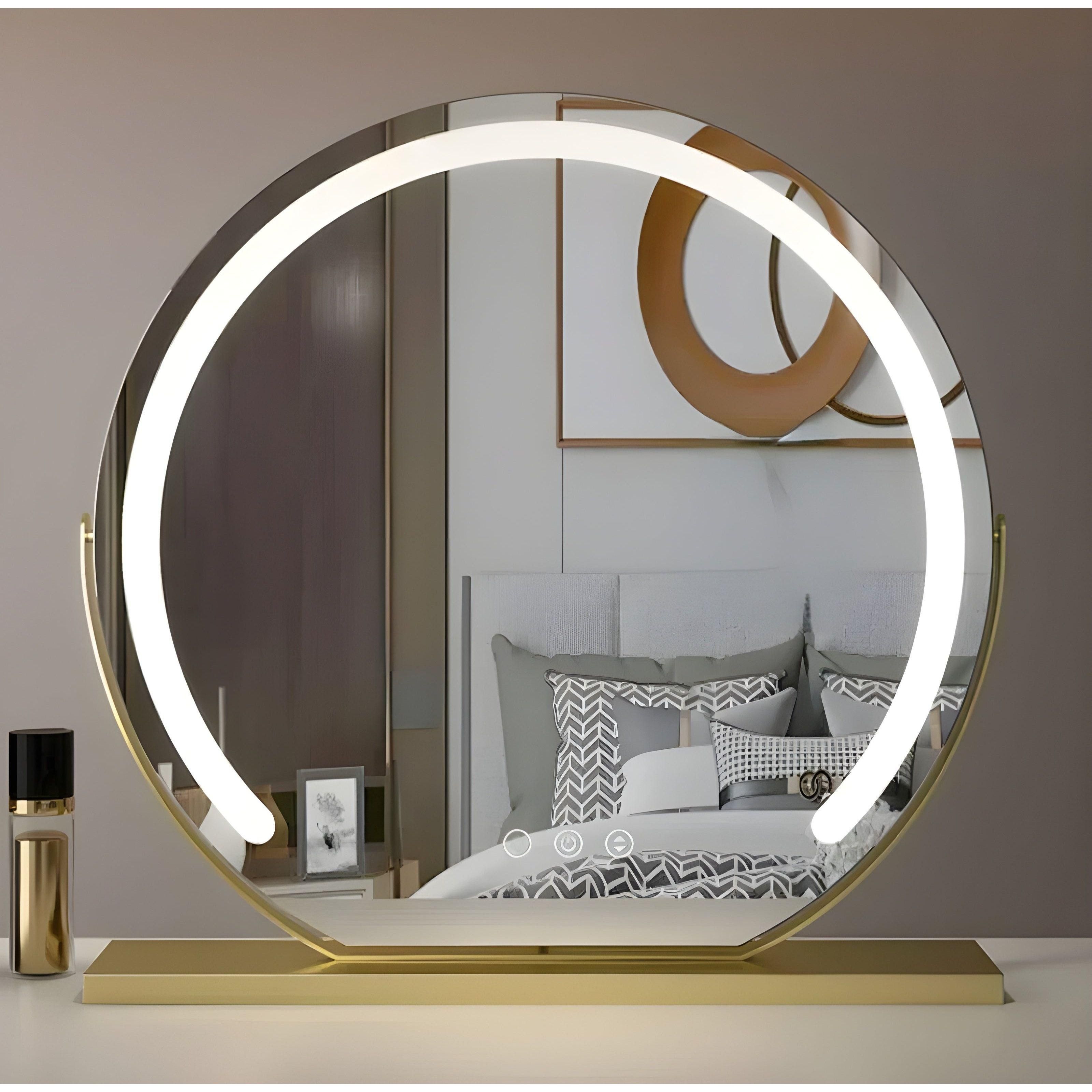 Miroir de maquillage LED rond avec éclairage dimmable 40-50-60cm | Restfield