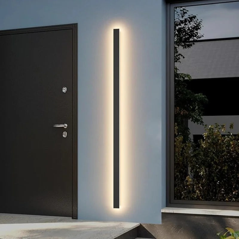 LED Buitenwandlamp IP65 Waterdicht Minimalistisch Zwart Wit Sfeervol Trapverlichting Gevelarm 60-200cm | Sansoti