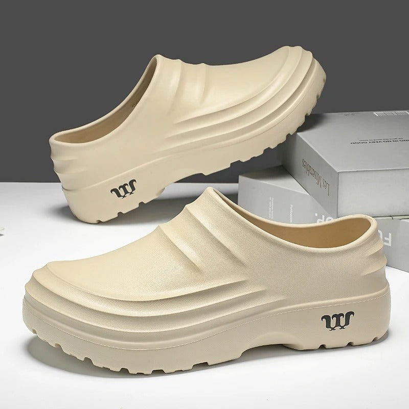 Non-Slip Work Shoes for Professionals — Oil-Resistant Slip-On Chef Shoes for Men and Women — Lightweight Safety Shoes for Kitchen Summer | Sansoti