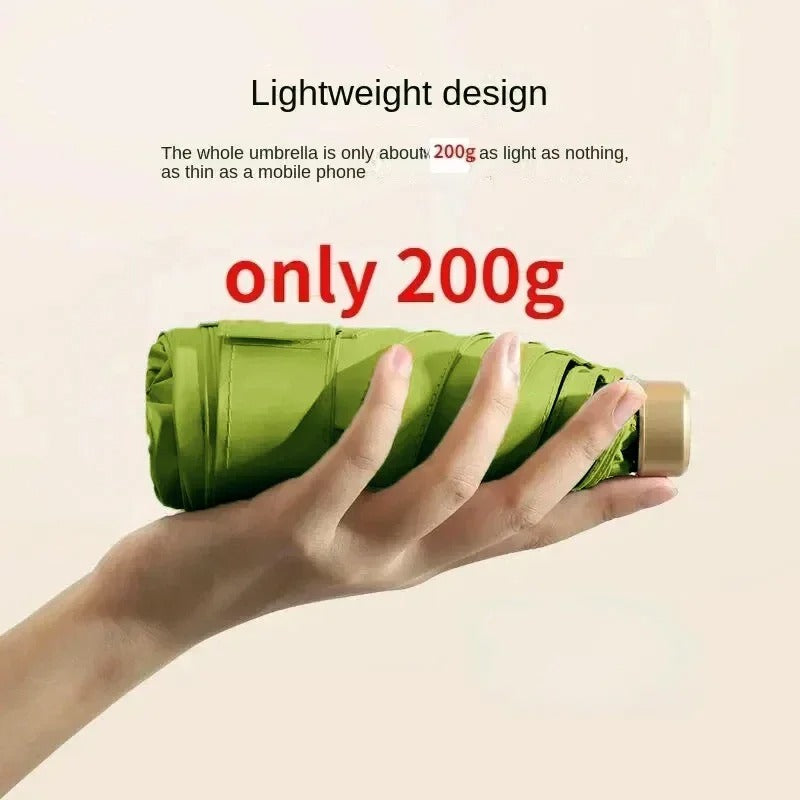 Opvouwbare Mini Paraplu met UV Bescherming Winddicht Compact Regenscherm Zakformaat Reisparaplu Outdoor | Sansoti
