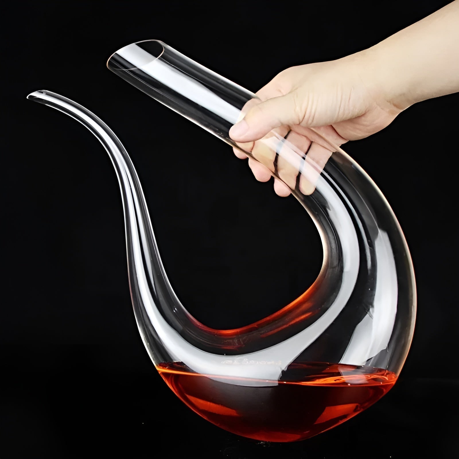 Weinkaraffe mit Belüfter 1500ml Kristallglas Handgeblasen | Restfield